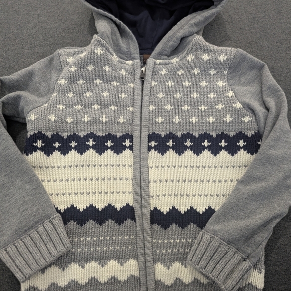 Tea Collection Other - Tea Collection Fair Isle Sweater Zip Hoodie
